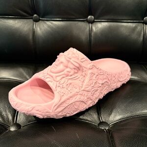 Versace Pink Embossed Sandals